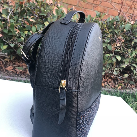 Kate Spade Black Glitter Backpack - Picture 4 of 5